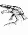 Ilustraţie Mosasaur - print pe carton A4, 220g - artist Cristiana-Oana Băleanu