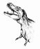 Ilustraţie T-Rex - print pe carton A4, 220g - artist Cristiana-Oana Băleanu