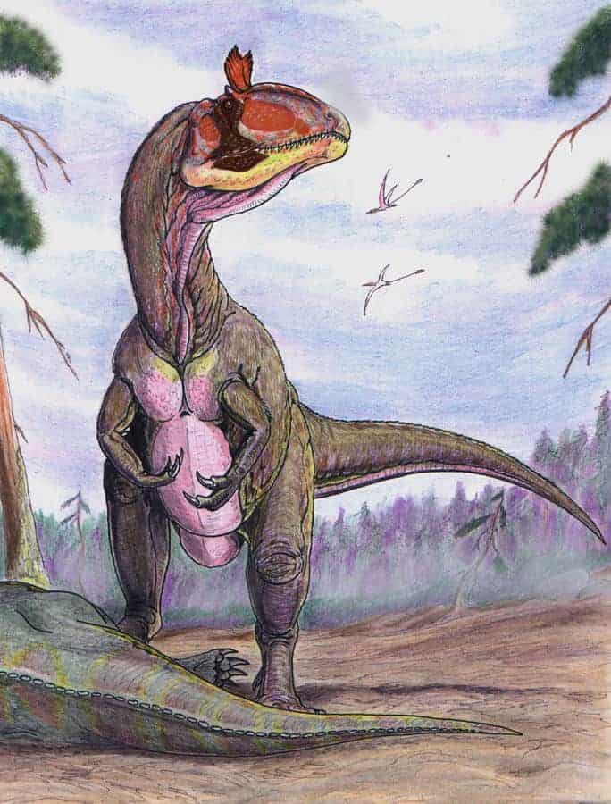 Reproducere artistică Cryolophosaurus