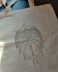 Sacoșă tote din bumbac 100% cu desen handmade trilobit Acanthopyge